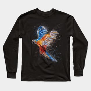 Parrot Watercolor Painting Long Sleeve T-Shirt